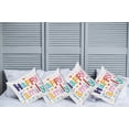 thumbnail image 6 of Ambesonne Colorful Throw Pillow Cover 4 Pack, Happy Family Floral, 24", Multicolor, 6 of 6
