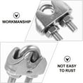 thumbnail image 4 of 12 Pieces Heavy Duty Stainless Steel U-Bolt Wire Rope Clips Clamps Cable Fasteners for Secure Rigging, 4 of 6