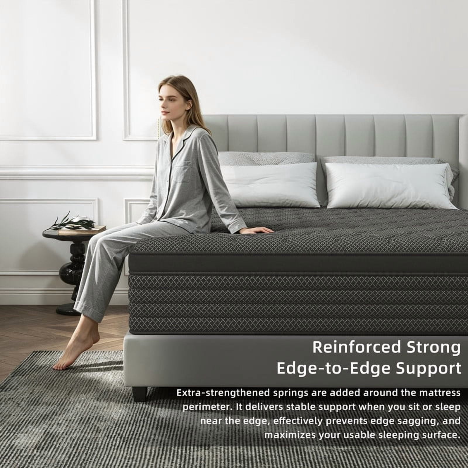 Kviwasha 12 inch Twin Mattress in a Box Pocket Innerspring Hybrid Mattress, CertiPUR-US Certified , Twin