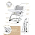 thumbnail image 2 of Unilove Feed Me 3-in-1 Portable High Chair & Feeding Booster Seat for Infant and Toddler, Shadow Gray, 2 of 7