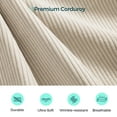 thumbnail image 6 of LINSY HOME Oversized Modular Sectional Sofa, U-Shaped Cloud Sofa Couch with Corduroy Fabric, 4 Seat Sponge Sofa for Living Room, No Assembly Required, Beige, 6 of 8