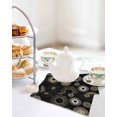 thumbnail image 4 of Geometric Black Kitchen Dish Towels for Drying Dishes Set of 4, Abstract Goldeb White Boho Circle Dot Waffle Weave Microfiber Hand Tea Bathroom Towels Quick Dry & Absorbent Towel 12x12, 4 of 7