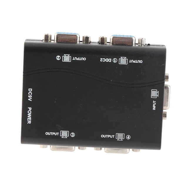 1 en 4 Sale de Video Divisor, 40 m de Distancia VGA Splitter 1920x1440 Resistente a la oxidacia para proyector para tv
