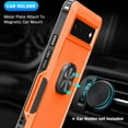 thumbnail image 6 of for Google Pixel 6 Case, Rugged Shockproof Heavy Duty Soft TPU Rubber Bumper Hard PC Back Hybrid Protective Case [with Ring Stand] for Google Pixel 6 (Without Screen Protector) - Orange, 6 of 8