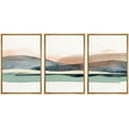 thumbnail image 3 of PixonSign Framed Wall Art Print Set Abstract Watercolor Mountains Geometric Shapes Illustrations Modern Art Farmhouse/Country Scenic Fun for Living Room, Bedroom, Office - 24"x36"x3 Natural, 3 of 5