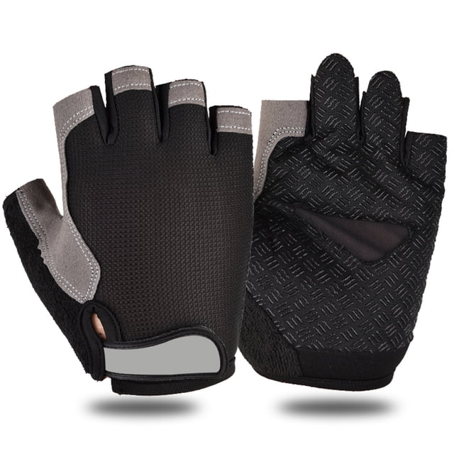 Sywqhk Guantes antideslizantes de medio dedo para ciclismo Guante deportivo de malla transpirable (Negro M) Sywqhk Alta Calidad