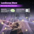 thumbnail image 3 of Bed Canopy with Lights, Bed Canopy for Girls Princess with Luminous Stars, Canopy Bed Curtains for Twin to King Size Bed, Baby Kids Adult Indoor Decor Bedroom Reading Nook Outdoor Camping,Purple, 3 of 13