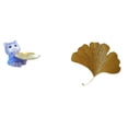 thumbnail image 1 of Bandeja de resina con forma de gato moderna con hojas de ginkgo, decoración de pared, escultura abstracta para mesa de comedor, sala de estar, oficina, 1 of 8