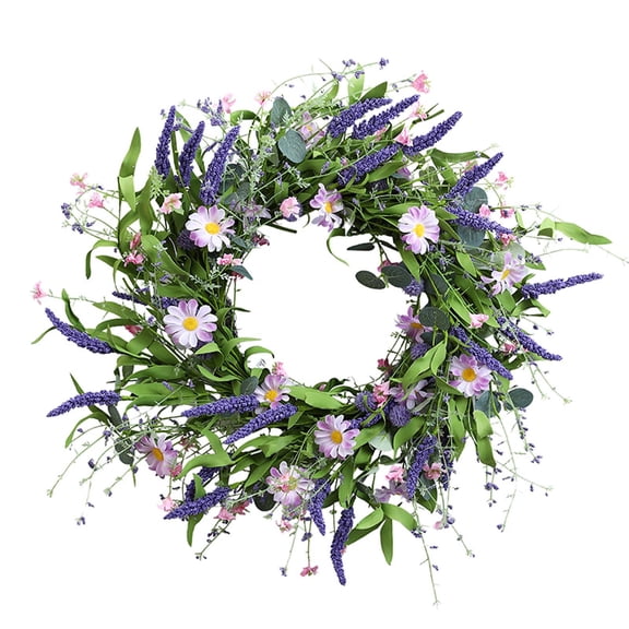 Spring Front Door Wreath with Lifelike Flowers, Foliage, and Elegant Garland for Outdoor Porch Decor, Weddings, Celebrations, and Home Entryway Enhancement