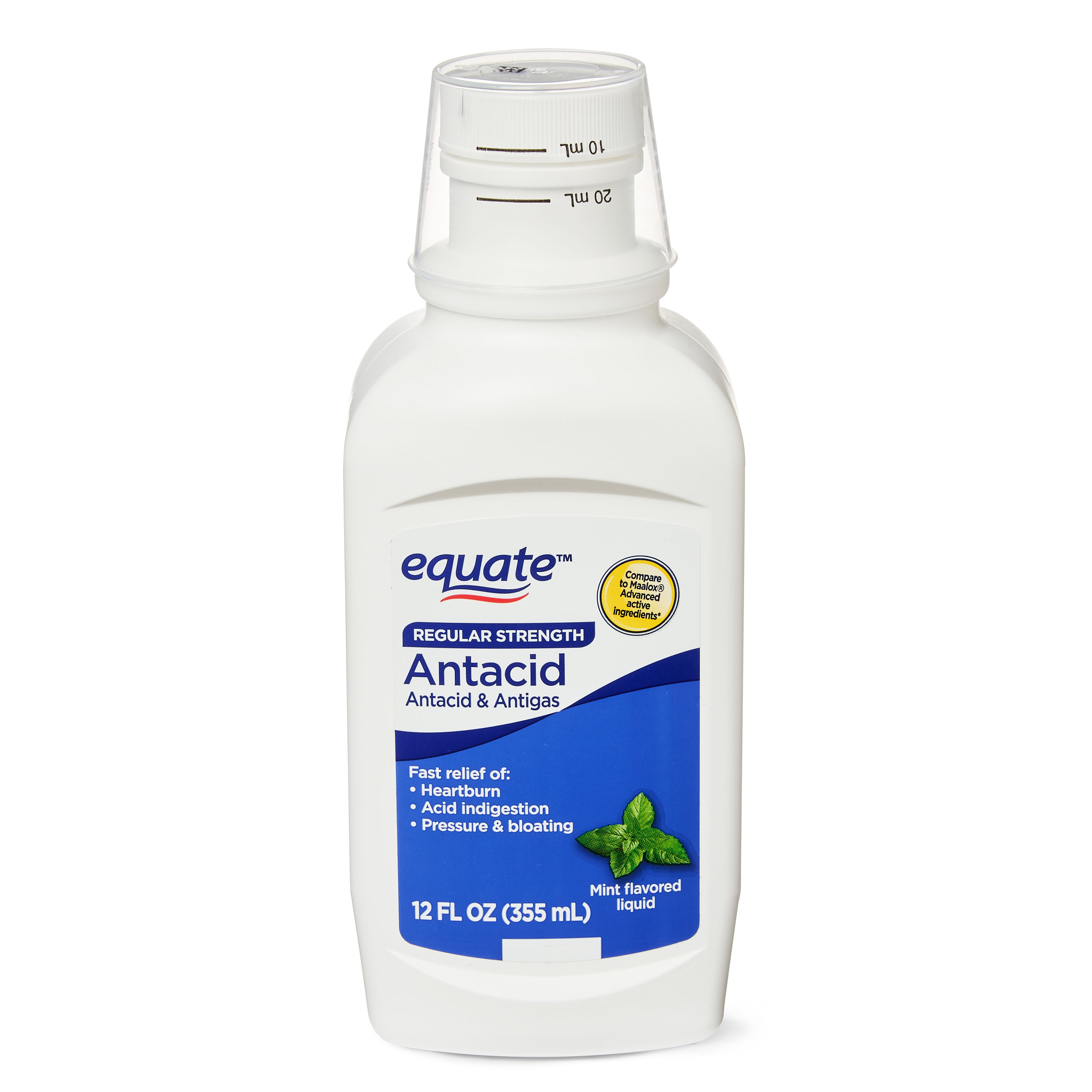 Equate Regular Strength Antacid and Antigas for Heartburn and Acid Indigestion Relief, Mint
