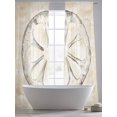 thumbnail image 6 of Sheer Curtains 84 Inches Long, Sand Dollar Coastal Light Filtering Window Curtains for Living Room/Bedroom, Summer Beach Beige Sea Rod Pocket Voile Sheer Curtain Drapes, 52"W x 84"L, 2 Panels, 6 of 8