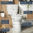thumbnail image 4 of Ataucjin 19" Extra Elongated Toilet Bowl with Soft Close Seat/Single Flush 1.28 GPF/Left-Hand Trip Lever, 12" Rough In Universal Height Toilet, 4 of 9