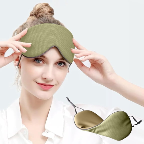Sleeping Mask 1 Pack, Double Sided Warm and Cool Eye Masks for Sleeping, Adjustable Soft Blindfold for Light Blocking, Comfortable Sleep Mask for Travel Nap and Meditation