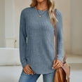 thumbnail image 2 of SUNBS Tunic Shirts for Womens Long Sleeve Tops Crewneck Dressy Sweaters Casual Blouses Trendy Clothes, 2 of 9