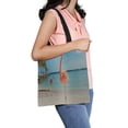 thumbnail image 2 of Bolsa De Lona ABPHQTO Reutilizable tres Flamencos En La Playa 36x41 cm, 2 of 2