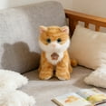 thumbnail image 3 of Cute Realistic Cat Plush Stuffed Animal Soft Kitten Cuddly Doll with Paw Tag Soothing Comfort Companion Pillow for Bedtime Self-Care Home Decor Kids Adults, 3 of 4