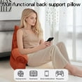 thumbnail image 4 of Reading Pillow for Bed with High Arm Rests,Back Support Pillow for Sitting Up in Bed with Shredded Memory Foam for Reading, TV, Gaming or Relaxing on Floor（Bright Orange, Small）, 4 of 6
