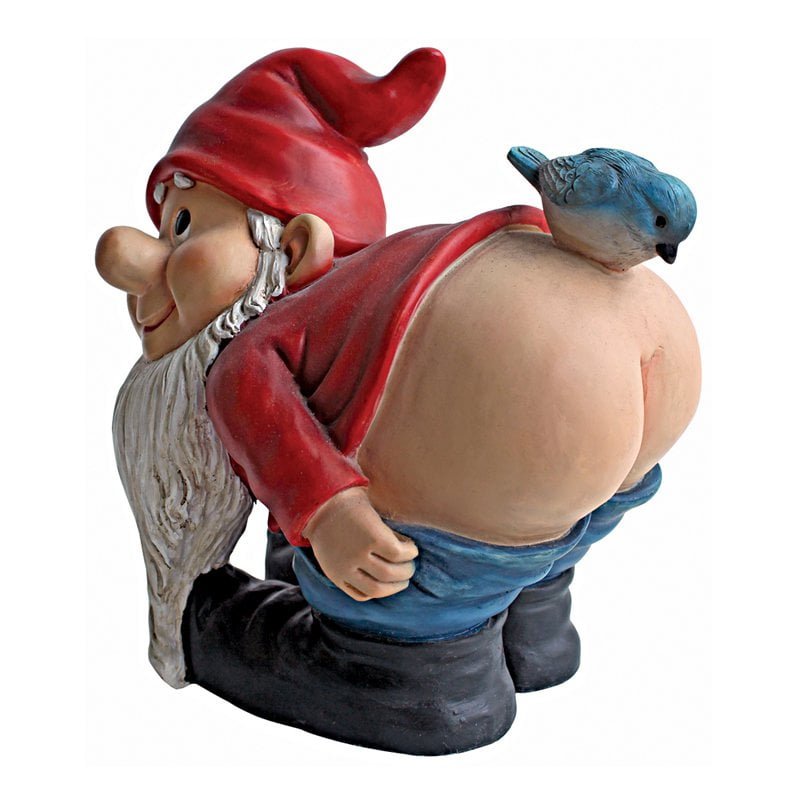 Design Toscano Moonie Bare Buttocks Garden Gnome Statue by Design Toscano