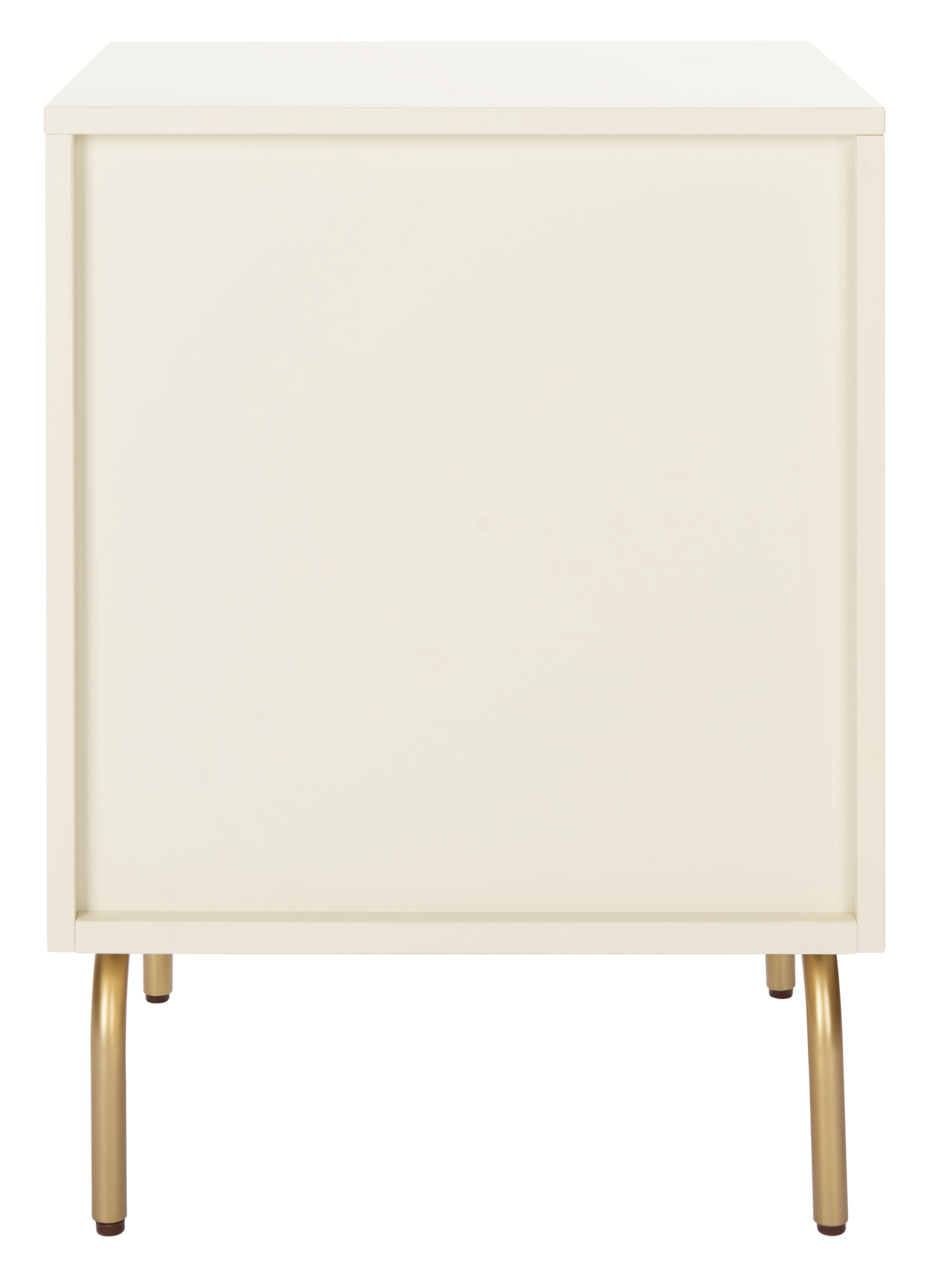 SAFAVIEH Genevieve Mid-Century 2 Drawer Nightstand, Cream/White Washed