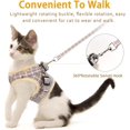 thumbnail image 4 of GFDYREE Cat Vest Harness and Small Dog Vest Harness for Walking, All Weather Mesh Harness, Cat Vest Harness with Reflective Strap, Step in Adjustable Harness for Small Cats (Khaki-Pattern, X, 4 of 7
