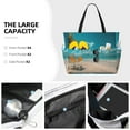 thumbnail image 3 of Fotbe Shopping Cart On Tropical Beach Bolsa de Viaje para Playa - Resistente al Agua, Bolsa Tote de Gran Capacidad y Ligera con 7 Bolsillos para Mujeres y Hombres, 3 of 7