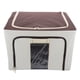 thumbnail image 5 of 1 caja de clasificación plegable para telas no tejidas, bolsa organizadora para ropa, colcha y manta (beige y café), 5 of 5