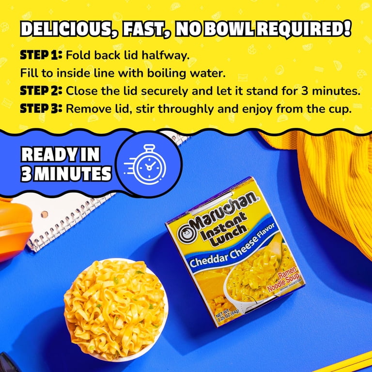 Mサイズ。 maruchan Maruchan, Ramen Noodles, Cheddar Cheese Flavor, 2.25 oz Cup