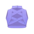 thumbnail image 2 of Alvivi Kids Girl Sleeveless Mock Neck Crop Top Cirss Cross Back Sport Tops T Shirt Modern Dance Jazz Dance Tops Lavender 8, 2 of 5