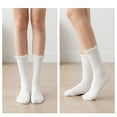 thumbnail image 4 of 12Packs Ruffle Socks Women - Turn-Cuff Frilly Sock - Lightweight Cotton Socks, 4 of 5