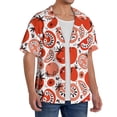 thumbnail image 4 of Wukai Hand Drawn Tomatoes Men's Casual Short-Sleeve Button Down Shirt - Lightweight Summer Dress Shirt for Daily Wear-4X-Large, 4 of 7