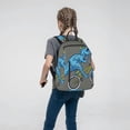 thumbnail image 5 of Naloa Fun Riding Dinosaur Print Lightweight DayBackpack Suitable for school, work, shopping, travel, etc., 5 of 5