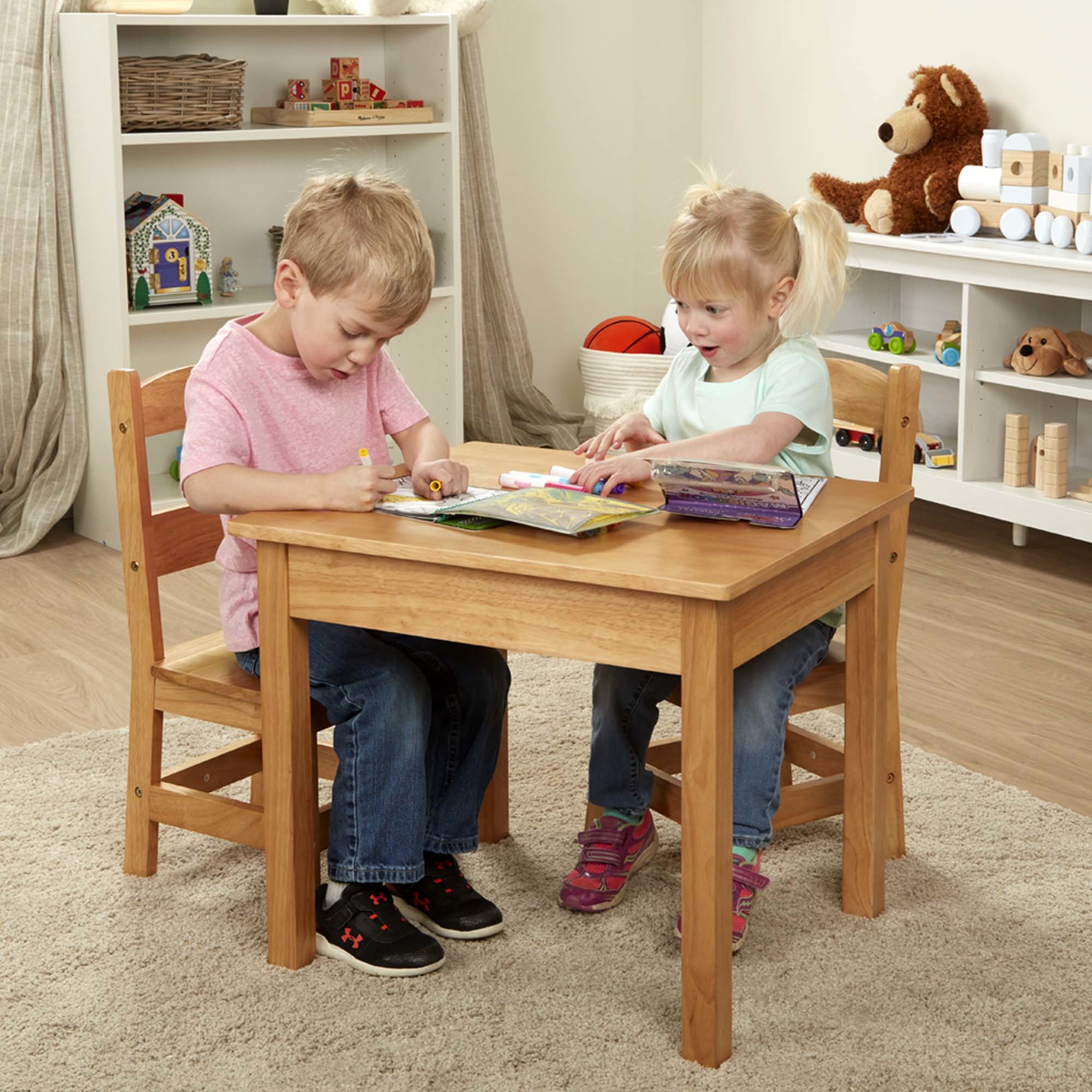 melissa and doug table and chairs espresso