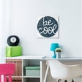 thumbnail image 2 of Be Cool Phrase Blue Camouflage Pattern Circle Art for Kids Gallery-Wrapped Canvas Print Wall Art, 17x17, 2 of 6