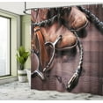 thumbnail image 5 of Ambesonne Western Shower Curtain, Rustic Rodeo Cowboy, 69"Wx84"L, Brown, 5 of 5