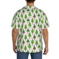thumbnail image 3 of Naloa Christmas Trees Men's Loose Fit Cuban Collar Short-Sleeve Shirt, Hawaiian Shirts, Mens Shirts Casual for Everyday Wear Outings-Medium, 3 of 5