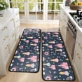 thumbnail image 4 of Kitchen Rugs Sets Of 2,Dark Blue Princess Castle Night Pattern Anti Fatigue Kitchen Mat Rugs Non Slip Washable,Decorative Kitchen Floor Mats for Kitchen,Sink,Laundry,17"x47"+17"x47", 4 of 5