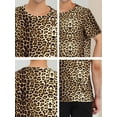 thumbnail image 6 of Lars Amadeus Men's Short Sleeves Round Neck Leopard Prints T-shirt, 6 of 6