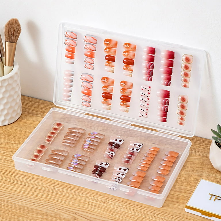 Vikakiooze Desktop Flip Nail Art Jewelry Storage Box, Plastic