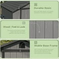 thumbnail image 5 of Patiowell 4'x4' Resin Shed for Outdoor, Garden Tool Storage with Design of Lockable Doors, 5 of 8