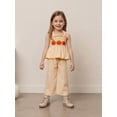 thumbnail image 6 of Jxzom Halloween Toddler Girl Outfits Pumpkin Smocked Spaghetti Strap Tank Top Dress Gingham Plaid Pants Halloween Clothes, 6 of 9