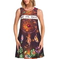 thumbnail image 1 of Balery Beautiful Dreamcatcher1 Vestidos de verano para mujer con estampado: vestido holgado sin mangas, vestido playero informal y cómodo para días calurosos., 1 of 7