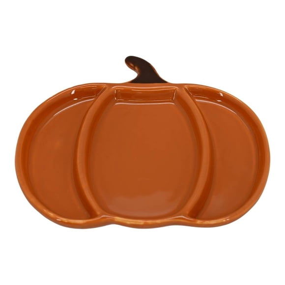 Plato Way to celebrate Calabaza de cerámica anaranjado