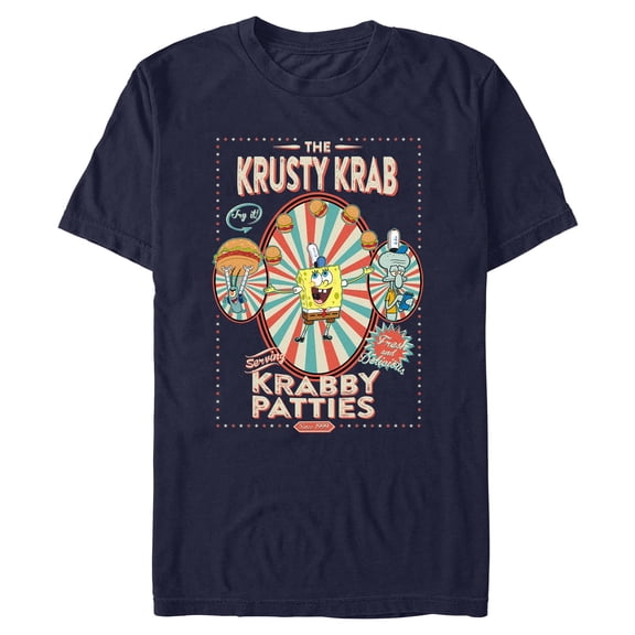 Mens SpongeBob SquarePants The Krusty Krab Circus Poster T Shirt