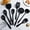 Black, variant on Ikohbadg Kitchen Utensil Set of 8, Silicone Cooking Utensils, Red Kitchen Tools Spatula Set for Nonstick Cookware Cooking Serving, Slotted Turner, Soup Ladle, Spatula, Pasta Server, Spoon