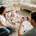 thumbnail image 4 of Babyomi Baby Swing with Auto Rocking, Adjustable Recline & Speed, Remote Control, Timer, Bluetooth Music, Toy Bar & Secure 5-Point Harness for Infants, Beige, 4 of 8