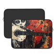 thumbnail image 2 of Pofeuu Abstract Skull Guitar Art Print Laptop Carrying Case,13-15-Inch Laptop and Tablet, Sleek Design, Durable and Water-Repellent Fabric, Business Casual or School-, 2 of 8