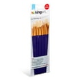thumbnail image 4 of KINGART® Studio All-Purpose Art, Craft & Hobby Synthetic Bristle Paint Brushes, Set of 10, 4 of 5