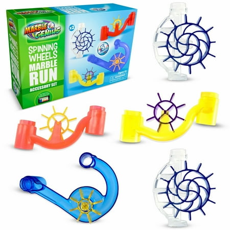 Marble Genius Spinning Wheels Marble Run Accessory Add-On Set (5 Pieces) - Designed to Enhance Your Child’s Problem-Solving Skills While Providing Hours of Fun and Playful Entertainment