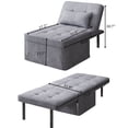 thumbnail image 3 of 4 in 1 Convertible Sofa Bed Chair Multi-Function Modern Folding Ottoman Sofa Bed Sleeper Chair Bed - Folding Convertible Couch Chair Ottoman Bed with Adjustable Sleeper for Small Space Apartment, 3 of 9