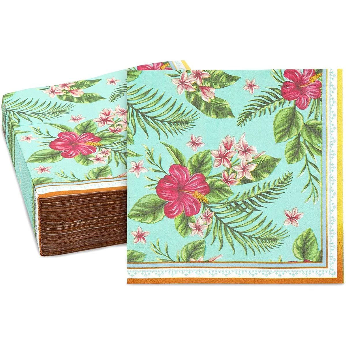 150 ct Tropical Floral Paper Luncheon Napkins for Birthday Bridal